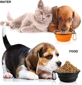 2PCS Folding Bowl Outdoor Portable Dog Bowl Drinking Bowl Dog Bowl Cat Bowl Pet accompanying Cup Dog Bowl