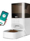 Automatic Cat Feeder, Timed Cat Feeder with APP Control, Dog Food Dispenser with Stainless Steel & Lock Lid, Up to 20 Portions 10 Meals Per Day, 30S Voice Recorder, 4L Programmable Pet Feeder