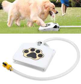 Dog Water Fountain Outdoor Dog Pet Water Dispenser Step-on Activated Sprinkler