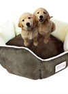 Round Oval Mocha Beige Pet Bed For Small Dogs Or Cats