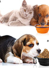 2PCS Folding Bowl Outdoor Portable Dog Bowl Drinking Bowl Dog Bowl Cat Bowl Pet accompanying Cup Dog Bowl