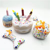 Dog plush toys; pets gnawing bones; sounding toys; teeth cleaning; fun birthday cakes; dog toys; dog gifts