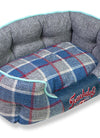 Touchdog 'Archi-Checked' Designer Plaid Oval Dog Bed