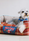 Touchdog 'Archi-Checked' Designer Plaid Oval Dog Bed