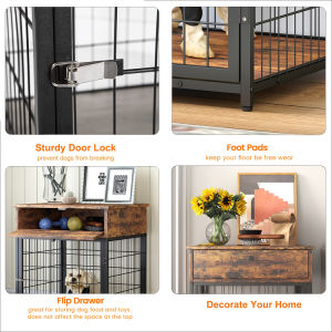 Furniture Dog Crates for small dogs Wooden Dog Kennel Dog Crate End Table, Nightstand