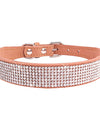 Dog Collar Crystal Glitter Rhinestone Pet Collars Zinc Alloy Buckle Collar For Small Medium Dogs Cats Chihuahua Pug Dog Collar