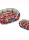 Touchdog 'Archi-Checked' Designer Plaid Oval Dog Bed