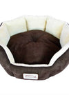 Round Oval Mocha Beige Pet Bed For Small Dogs Or Cats