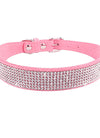 Dog Collar Crystal Glitter Rhinestone Pet Collars Zinc Alloy Buckle Collar For Small Medium Dogs Cats Chihuahua Pug Dog Collar