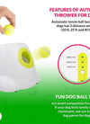 PUREVACY White Automatic Dog Ball Launcher Machine; Automatic Tennis Ball Thrower for Dogs 10.2 x 8.3 x 10.6; ABS Automatic Ball Launcher for Dogs; Pet Ball Launcher with 3 Tennis Balls