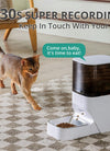 Automatic Cat Feeder, Timed Cat Feeder with APP Control, Dog Food Dispenser with Stainless Steel & Lock Lid, Up to 20 Portions 10 Meals Per Day, 30S Voice Recorder, 4L Programmable Pet Feeder
