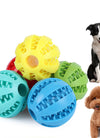 Dog Squeaky Ball Toy; Pet Chew Toy For Dog; Tooth Cleaning Ball Bite Resistant Pet Supplies