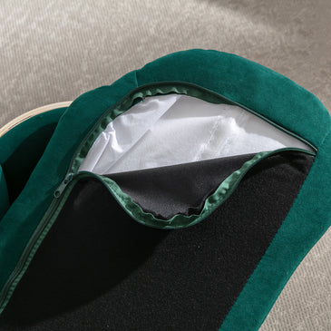 Scandinavian style Elevated Dog Bed Pet Sofa With Solid Wood legs and Bent Wood Back; Velvet Cushion; Small Size