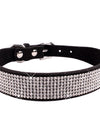 Dog Collar Crystal Glitter Rhinestone Pet Collars Zinc Alloy Buckle Collar For Small Medium Dogs Cats Chihuahua Pug Dog Collar