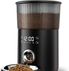 PUREVACY Automatic Pet Feeder with Programmable Meals and Portions. 6L Auto Dry Food Dispenser with App Control; WiFi Enable; 10s Voice Recorder & Dual Power Supply for Cats; Dogs and Small Pets