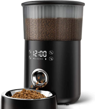 PUREVACY Automatic Pet Feeder with Programmable Meals and Portions. 6L Auto Dry Food Dispenser with App Control; WiFi Enable; 10s Voice Recorder & Dual Power Supply for Cats; Dogs and Small Pets