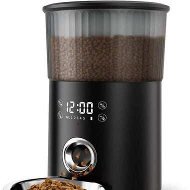 PUREVACY Automatic Pet Feeder with Programmable Meals and Portions. 6L Auto Dry Food Dispenser with App Control; WiFi Enable; 10s Voice Recorder & Dual Power Supply for Cats; Dogs and Small Pets