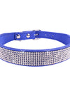 Dog Collar Crystal Glitter Rhinestone Pet Collars Zinc Alloy Buckle Collar For Small Medium Dogs Cats Chihuahua Pug Dog Collar