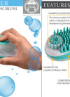 Pet Life 'Swasher' Shampoo Dispensing Massage and Bathing Brush