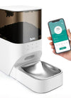 Automatic Cat Feeder, Timed Cat Feeder with APP Control, Dog Food Dispenser with Stainless Steel & Lock Lid, Up to 20 Portions 10 Meals Per Day, 30S Voice Recorder, 4L Programmable Pet Feeder