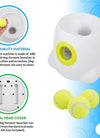 PUREVACY White Automatic Dog Ball Launcher Machine; Automatic Tennis Ball Thrower for Dogs 10.2 x 8.3 x 10.6; ABS Automatic Ball Launcher for Dogs; Pet Ball Launcher with 3 Tennis Balls