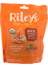 Riley's Organics Organic Dog Treats, Peanut Butter & Molasses Recipe, Small - Case of 6 - 5 OZ