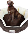 Round Oval Mocha Beige Pet Bed For Small Dogs Or Cats