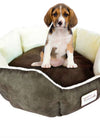 Round Oval Mocha Beige Pet Bed For Small Dogs Or Cats
