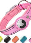 Reflective AirTag Dog Collar; ivienx Apple Air Tag Heavy Duty Dog Collar [Wide] Padded Pet Collar with AirTag Case Holder Accessories for Small Medium Large Dogs