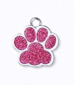 New Year Pet ID Tags; Personalized Dogs Tags; Footprint Engraved Dog Tag Ornament