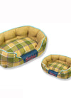 Touchdog 'Archi-Checked' Designer Plaid Oval Dog Bed