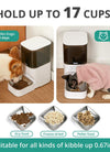 Automatic Cat Feeder, Timed Cat Feeder with APP Control, Dog Food Dispenser with Stainless Steel & Lock Lid, Up to 20 Portions 10 Meals Per Day, 30S Voice Recorder, 4L Programmable Pet Feeder