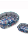 Touchdog 'Archi-Checked' Designer Plaid Oval Dog Bed