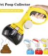 Pet Poop Picker Pick Up Excreta Cleaner Dog Pooper Scoopers Excrement Shovel Portable Pet Feces Clip with Garbage Bag Collector