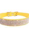 Dog Collar Crystal Glitter Rhinestone Pet Collars Zinc Alloy Buckle Collar For Small Medium Dogs Cats Chihuahua Pug Dog Collar