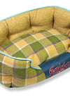 Touchdog 'Archi-Checked' Designer Plaid Oval Dog Bed
