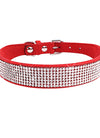 Dog Collar Crystal Glitter Rhinestone Pet Collars Zinc Alloy Buckle Collar For Small Medium Dogs Cats Chihuahua Pug Dog Collar