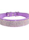 Dog Collar Crystal Glitter Rhinestone Pet Collars Zinc Alloy Buckle Collar For Small Medium Dogs Cats Chihuahua Pug Dog Collar