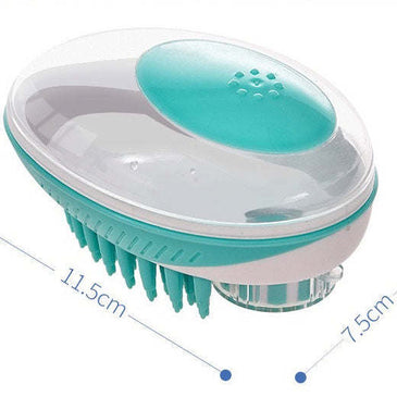 Pet Life 'Swasher' Shampoo Dispensing Massage and Bathing Brush
