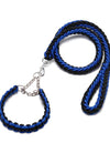 Eight-strand nylon braided dog collar leash dog chain impact blasting chain pet leash