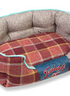 Touchdog 'Archi-Checked' Designer Plaid Oval Dog Bed