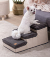 3 Tiers Foldable Dog Stairs; Pet Steps for Small to Medium Dogs; Dog Ladder Storage Stepper for Bed Sofa Couch